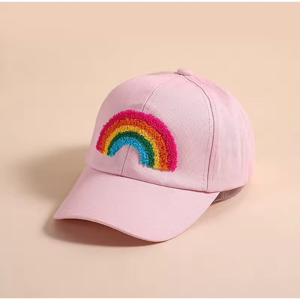 Los Angeles Boutique Little Girls Toddler Rainbow Sun Beach Baseball Hat 2-7 y